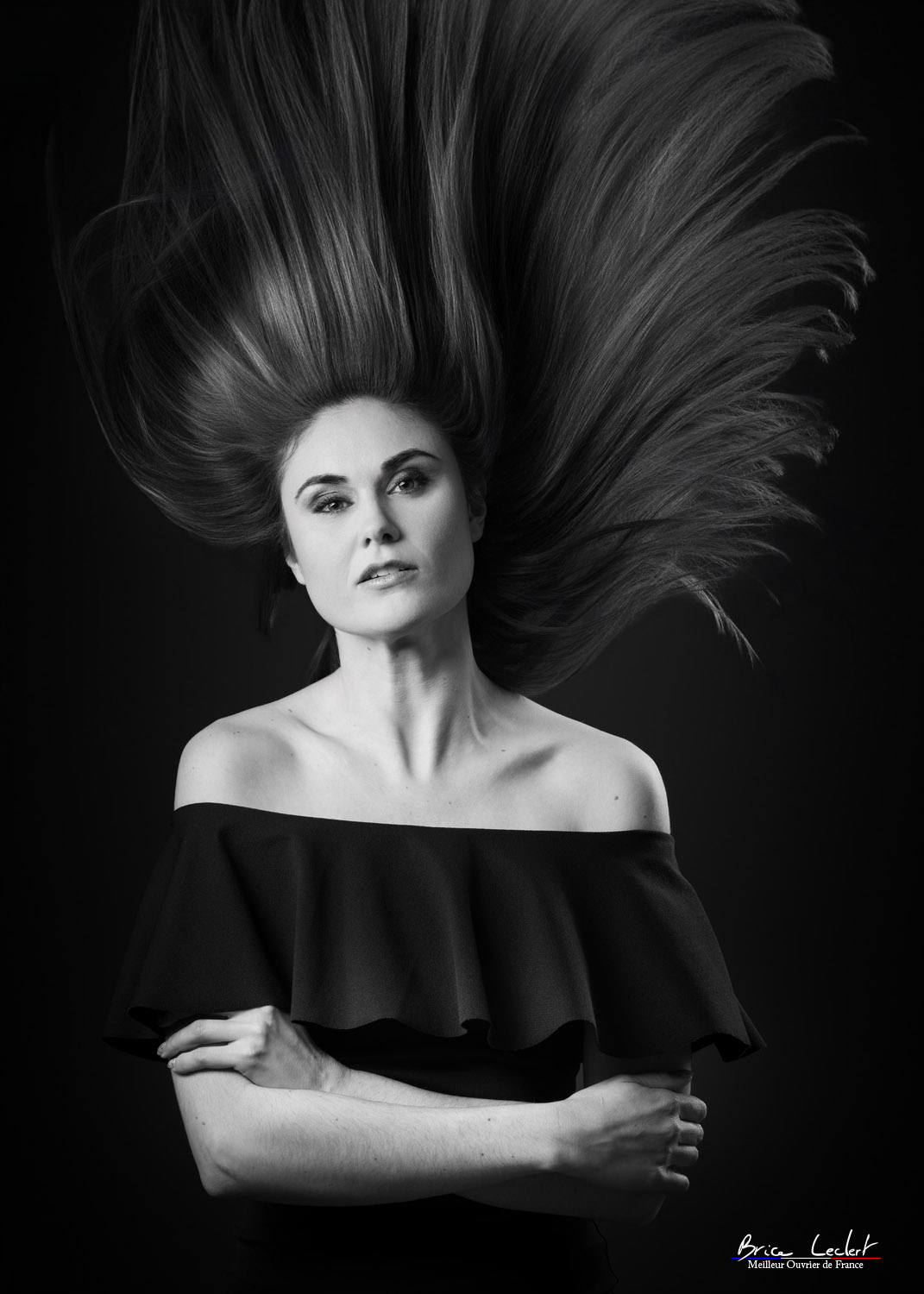 Portrait Mode Amandine cheveux studio