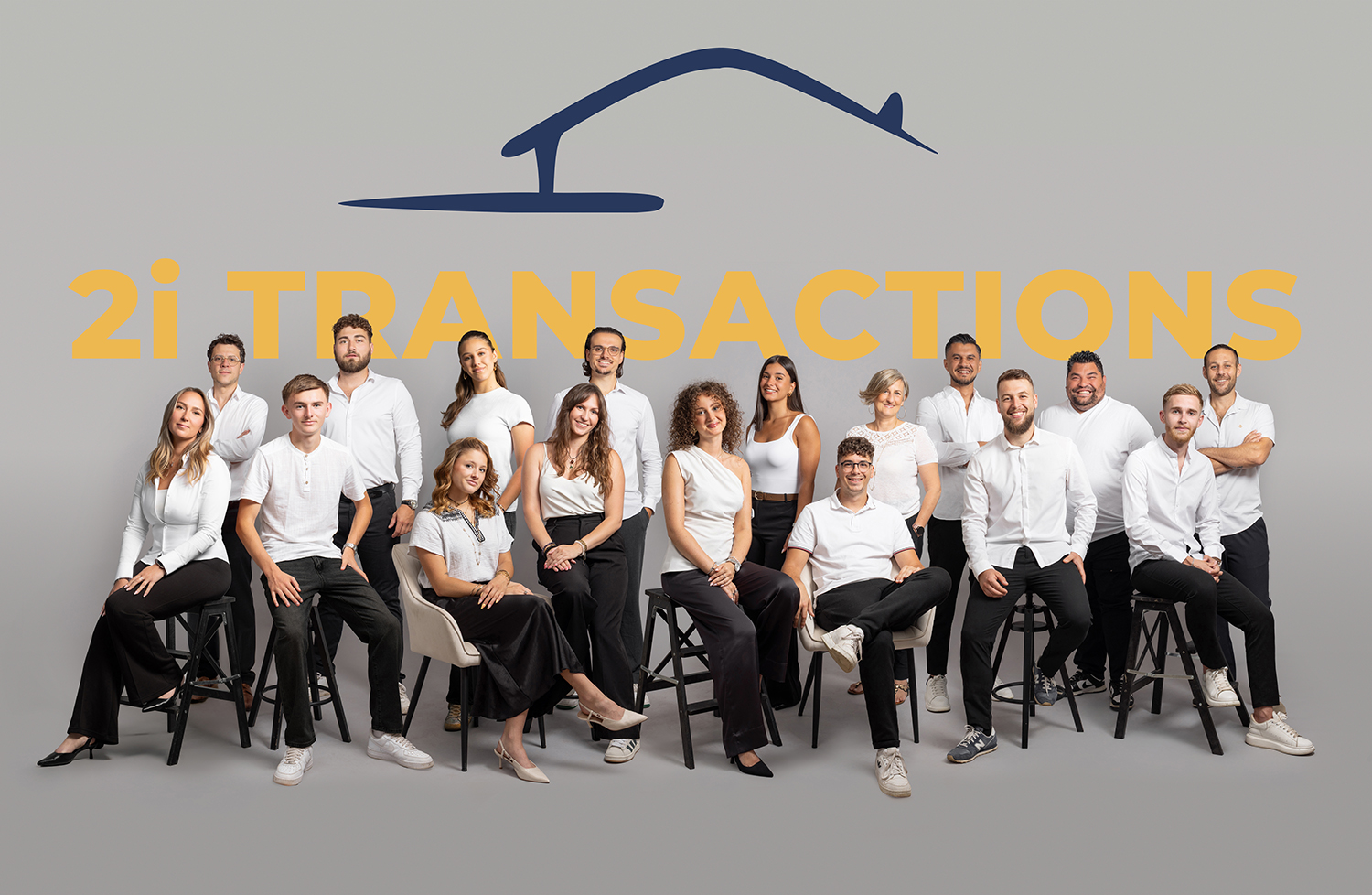 Photographie de groupe réalisée pour 2i transaction sur st etienne